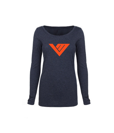 Von Miller Official Ladies Name & Number Scoop Neck Tri-blend Tee L/S