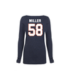 Von Miller Official Ladies Name & Number Scoop Neck Tri-blend Tee L/S