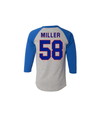 Von Miller Official Name And Number Tri-Blend 3/4 Raglan Tee